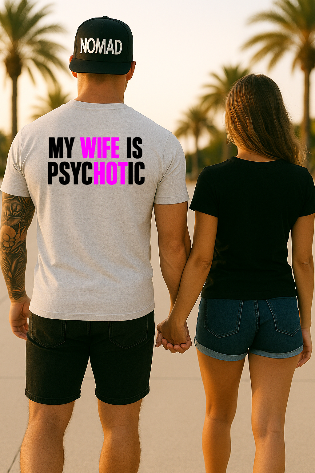 T-Shirt Crewneck Hoody – My Wife Is Psychotic | Bold Funny Text