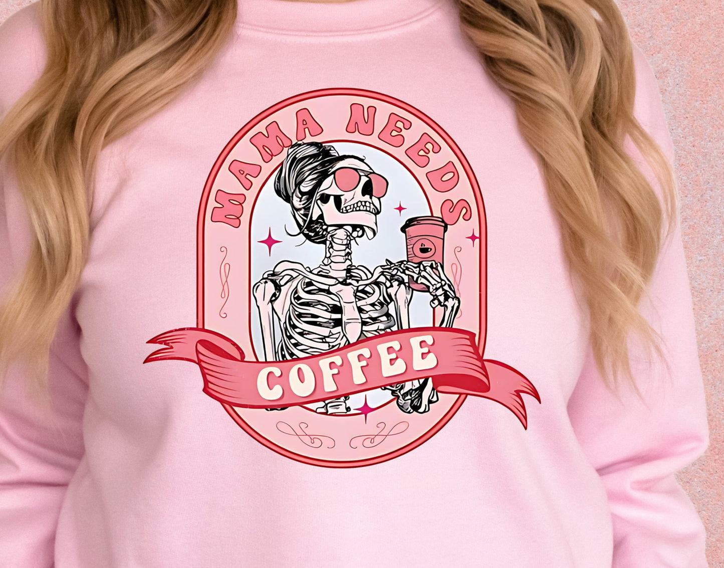Sweatshirt T-Shirt Crewneck Valentines - Mama Needs Coffee