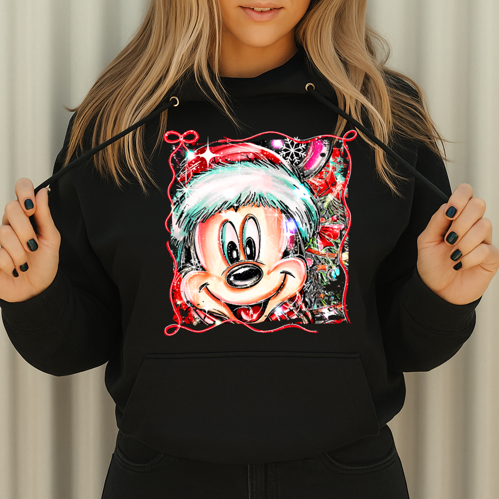 DTF Transfer – Christmas Mouse Face