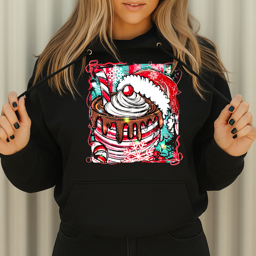 DTF Transfer – Hot Cocoa Christmas Cup
