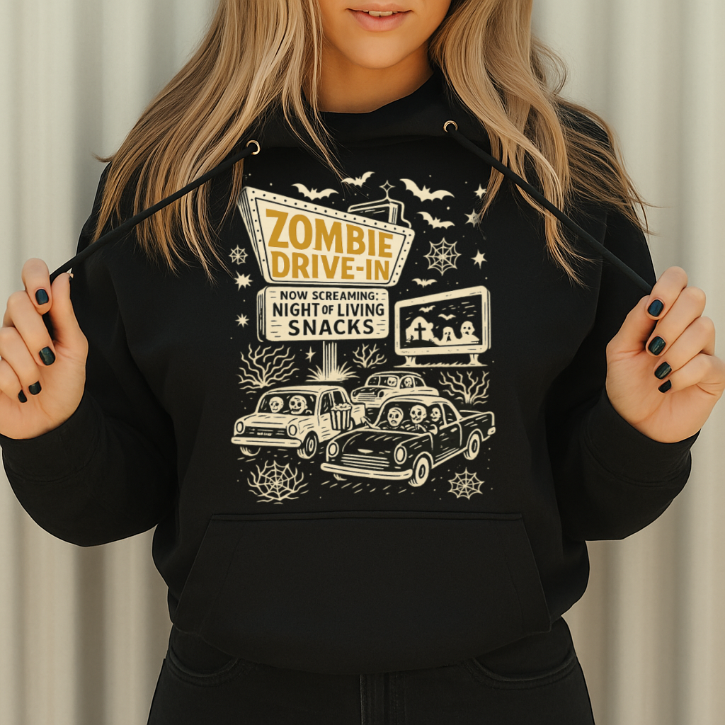 DTF Transfer Zombie Drive-In – Night of Living Snacks