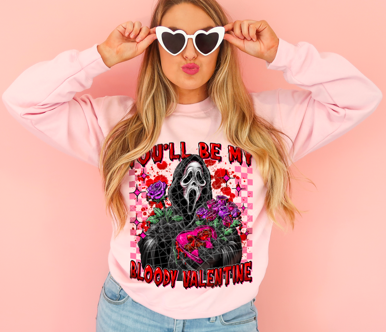 DTF Transfer Valentines Ghost Face Sleeve offered