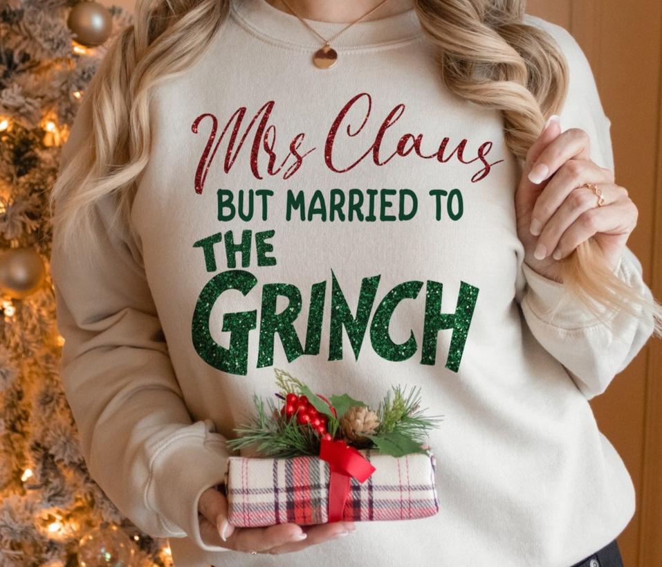 DTF Transfer Christmas Clause But Married To The Grinch
