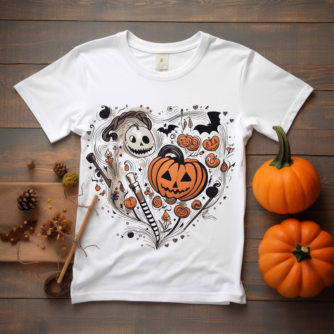 DTF Transfer Halloween Heart