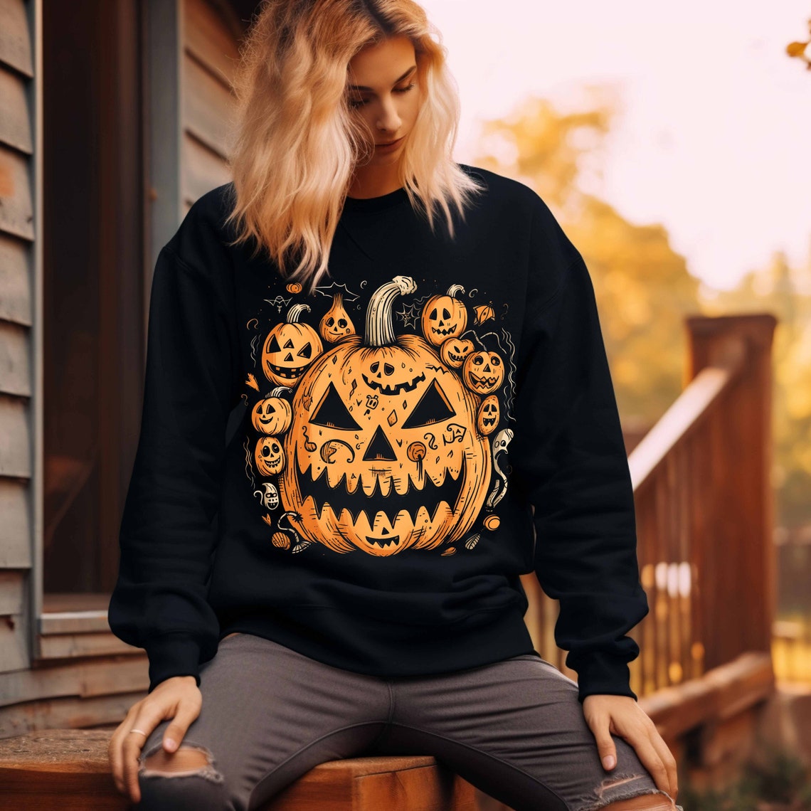 DTF Transfer Halloween Jack-O-Lantern #2