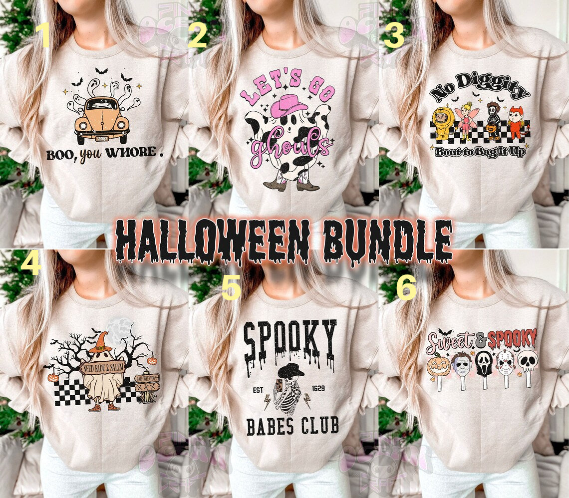 DTF Transfer Fall Halloween Bundle Of 6