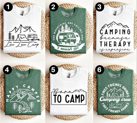 T-Shirt Or Sweatshirt Summer Camping Designs Bundle