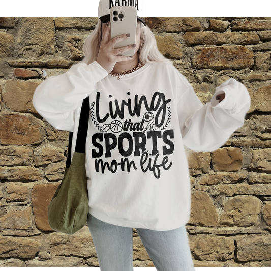 DTF Transfer Living The Sports Mom Life