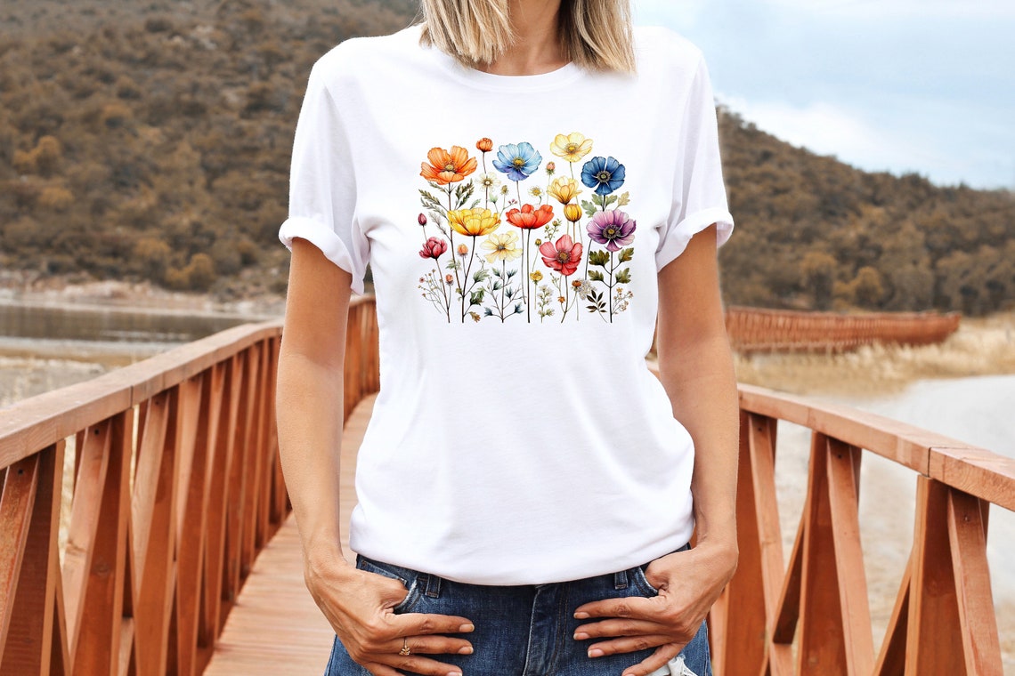 T-Shirt or Sweatshirt Spring Summer Flowers