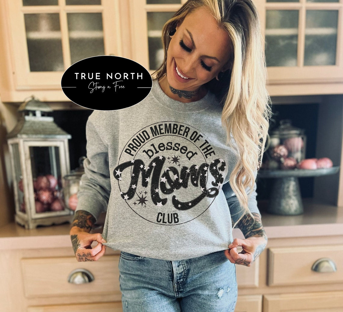 DTF Transfer Mom Proud Member Of Moms Club