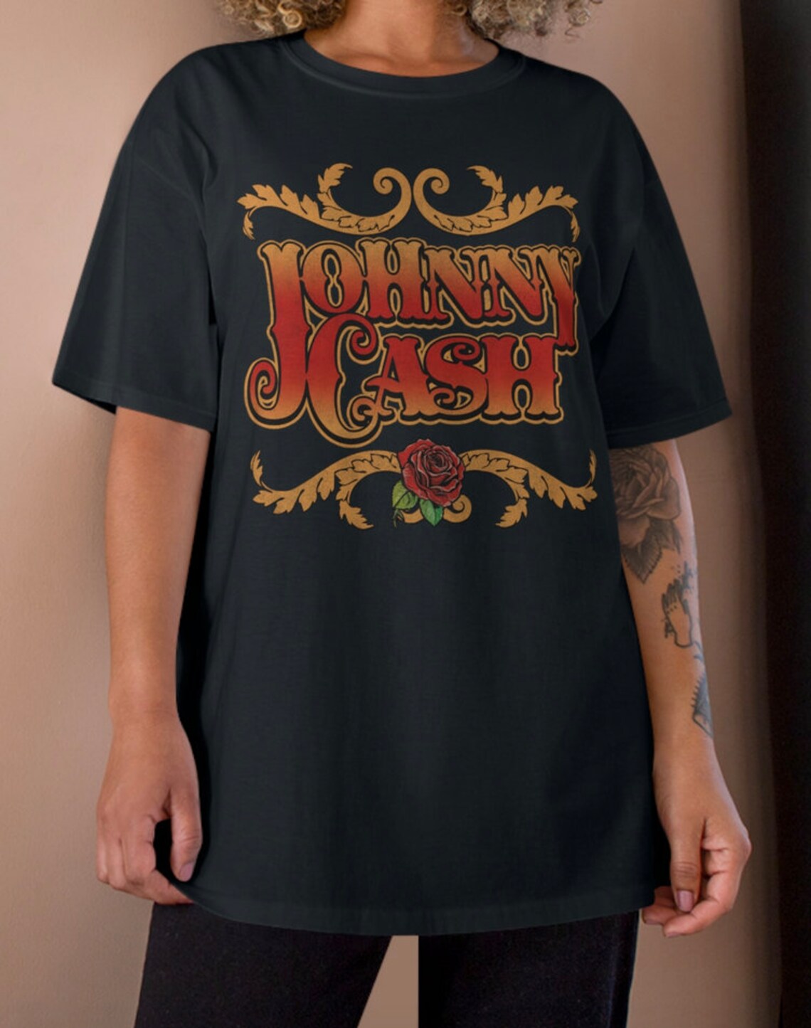 Sweatshirt Or T-Shirt Vintage J Cash The Man In Black