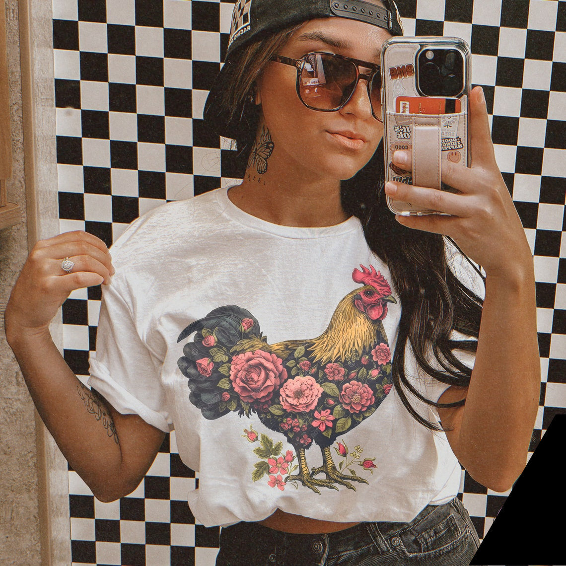 Boho Western Rooster T-Shirt Sweatshirt - Unique and Stylish Apparel