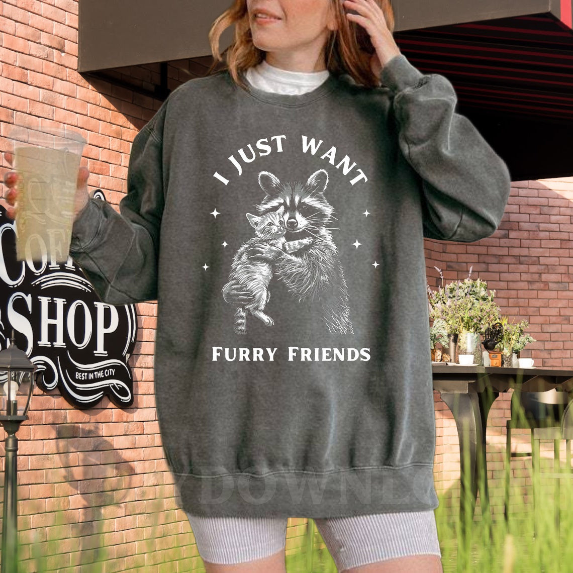 DTF Transfer Country I just Want Furry Friends