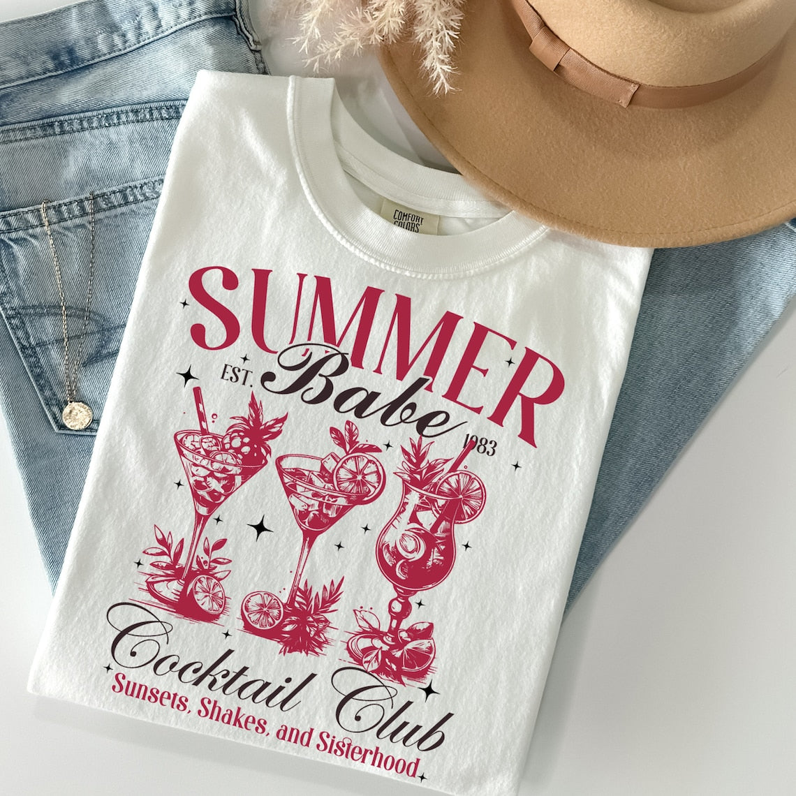 DTF Transfer Summer Babe Cocktail Club SisterHood