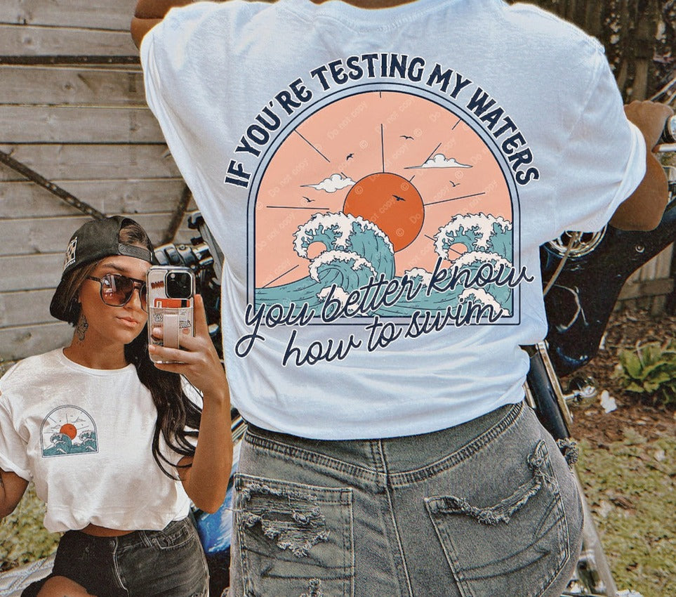 Summer Waves Testing Humor T-Shirt or Sweatshirt - Perfect for Beach Lovers