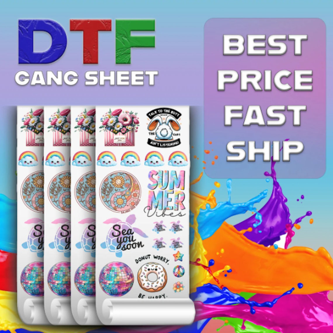 Custom Gang Sheet Builder - Manual/Auto - all sizes
