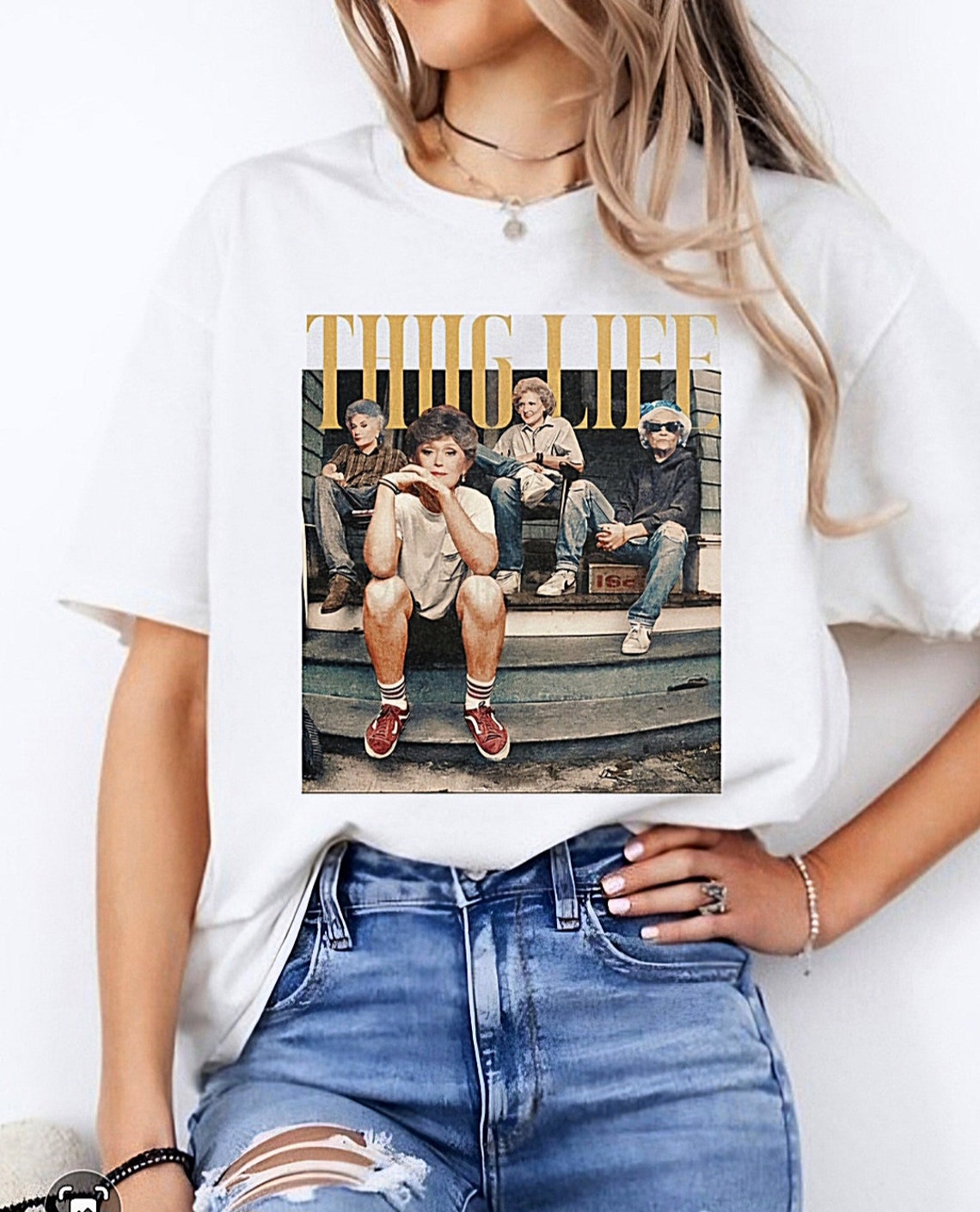 DTF Transfer Vintage Golden Girls Parody Golden thug life Girls #2
