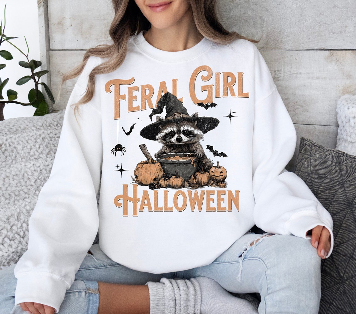DTF Transfer Fall Halloween Feral Girl