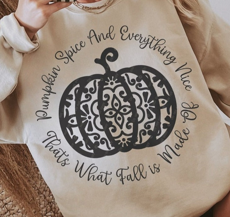 Sweatshirt Hoodie Or T-Shirt Fall Halloween Pumpkins Spice