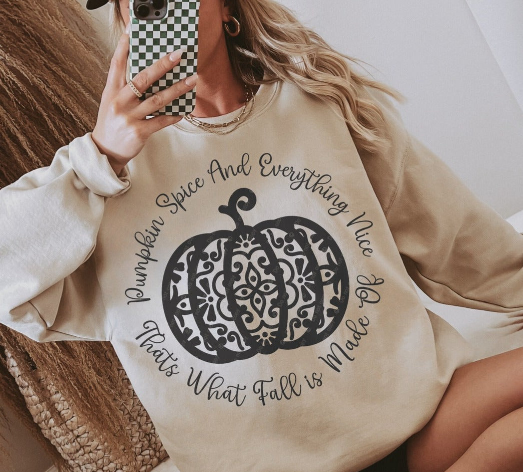 Sweatshirt Hoodie Or T-Shirt Fall Halloween Pumpkins Spice