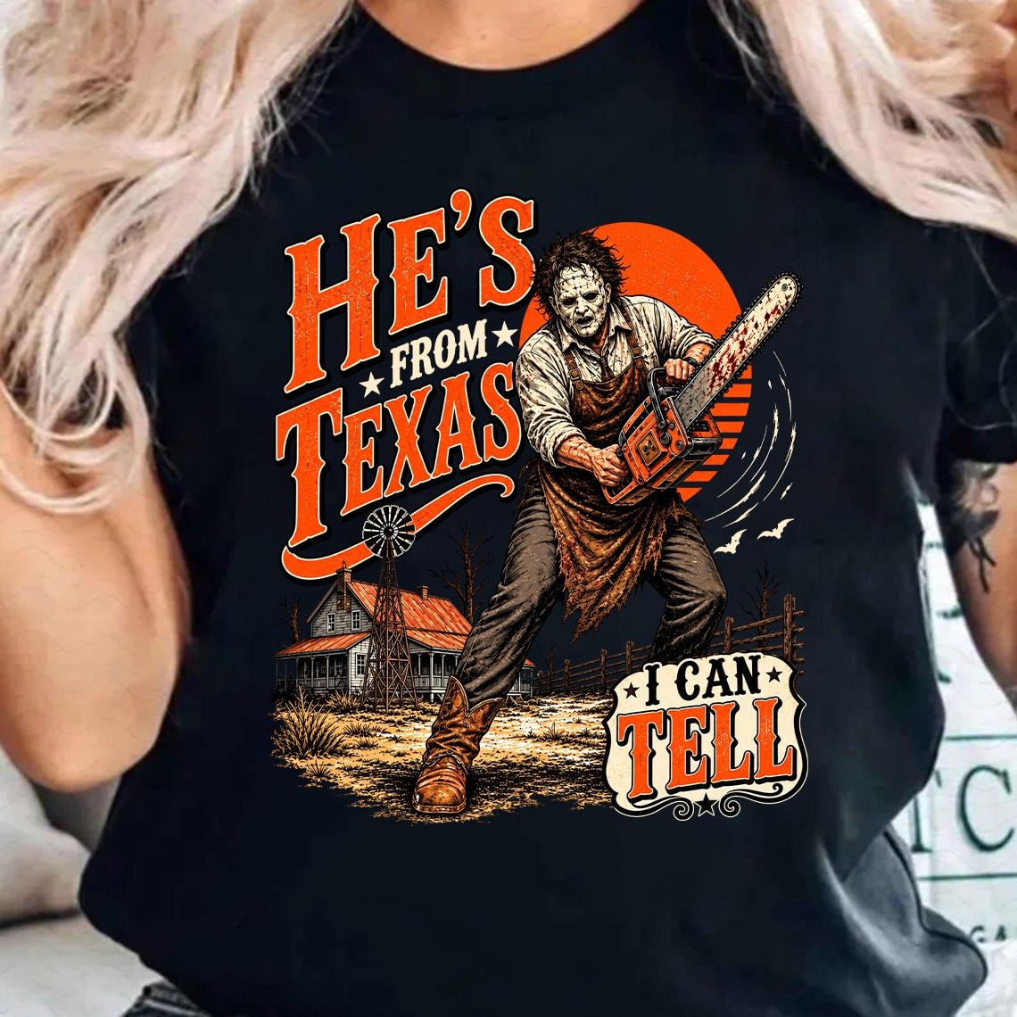 DTF Transfer – He's From Texas I Can Tell