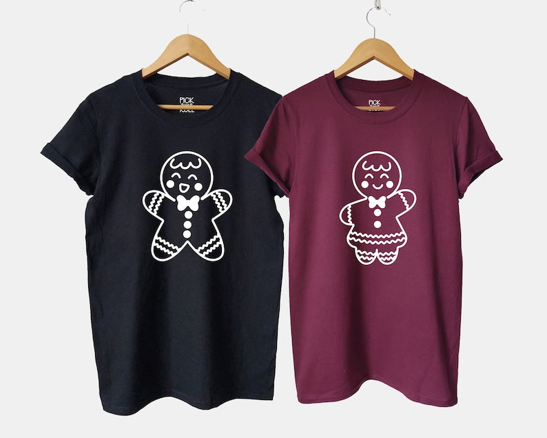 DTF Transfer Gingerbread Couple Design โ Cute Christmas Holiday