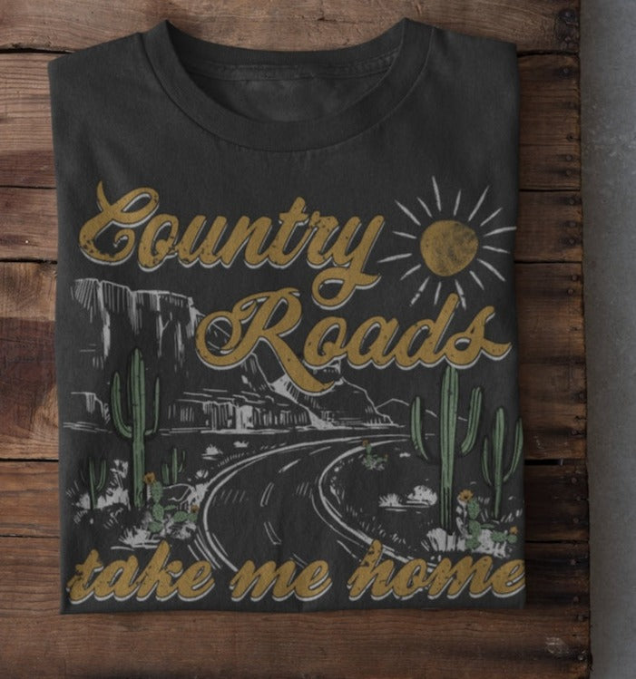 DTF Transfer Western Country Roads Take Me Home
