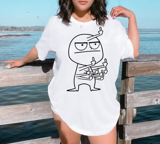 DTF Transfer Vintage Humor The finger