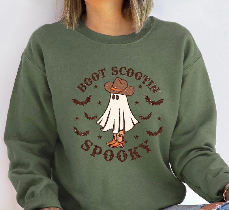 DTF Transfer Boot Scooting Spooky