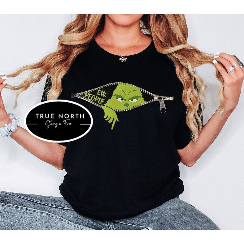 DTF Transfer Christmas Grinch Zipper
