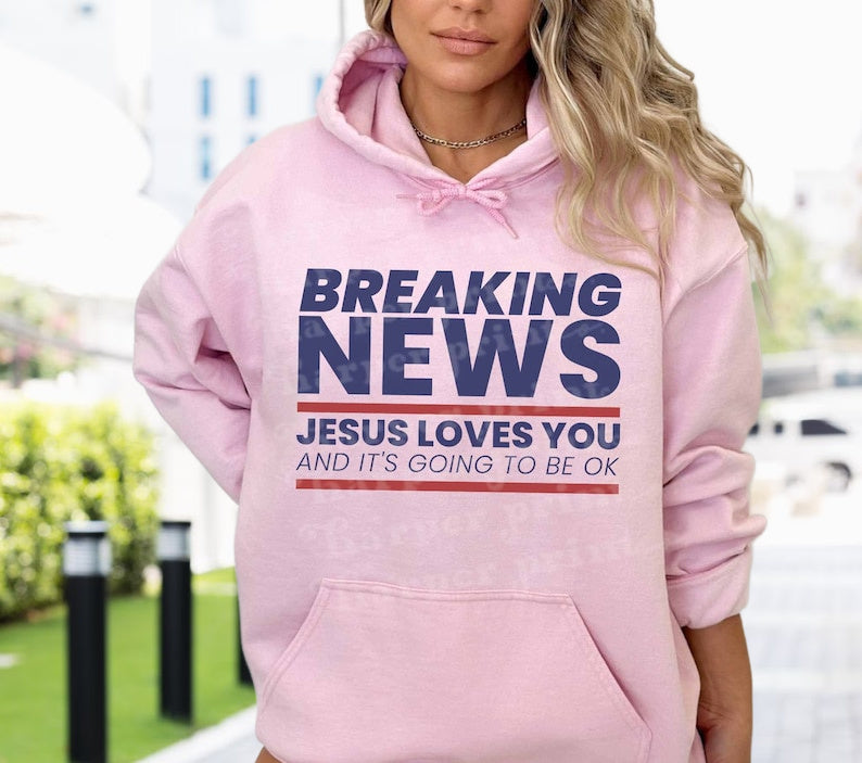 DTF Transfer Christian Breaking New Jesus Loves You