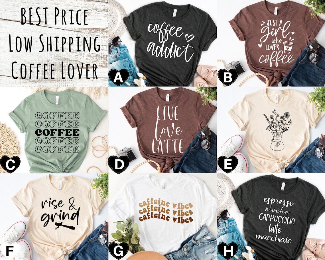 Retro Coffee Shirt Coffee Coffee Coffee T-Shirt Womens