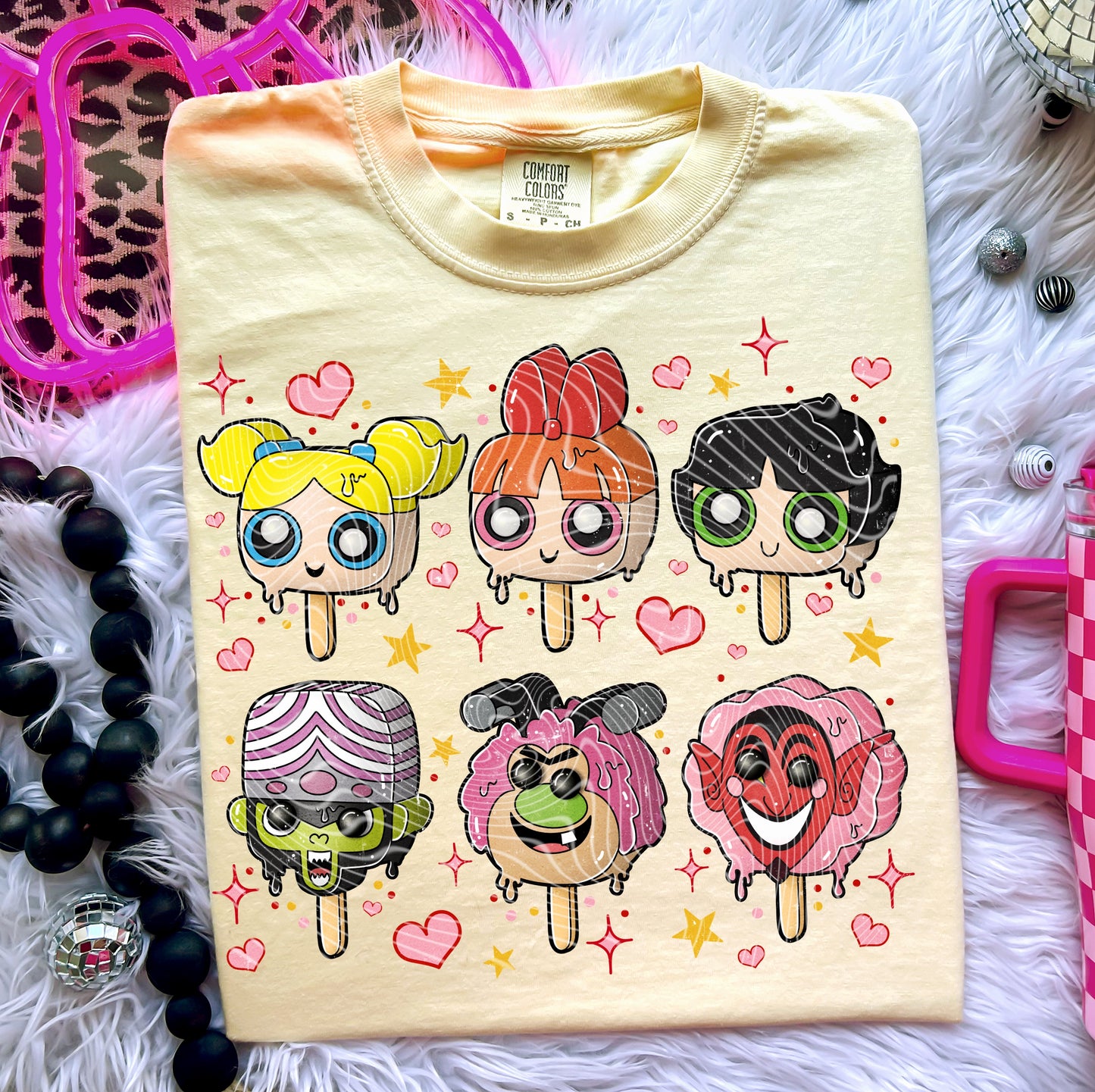 DTF Transfer Fall Halloween Popsicle Design Power Puff