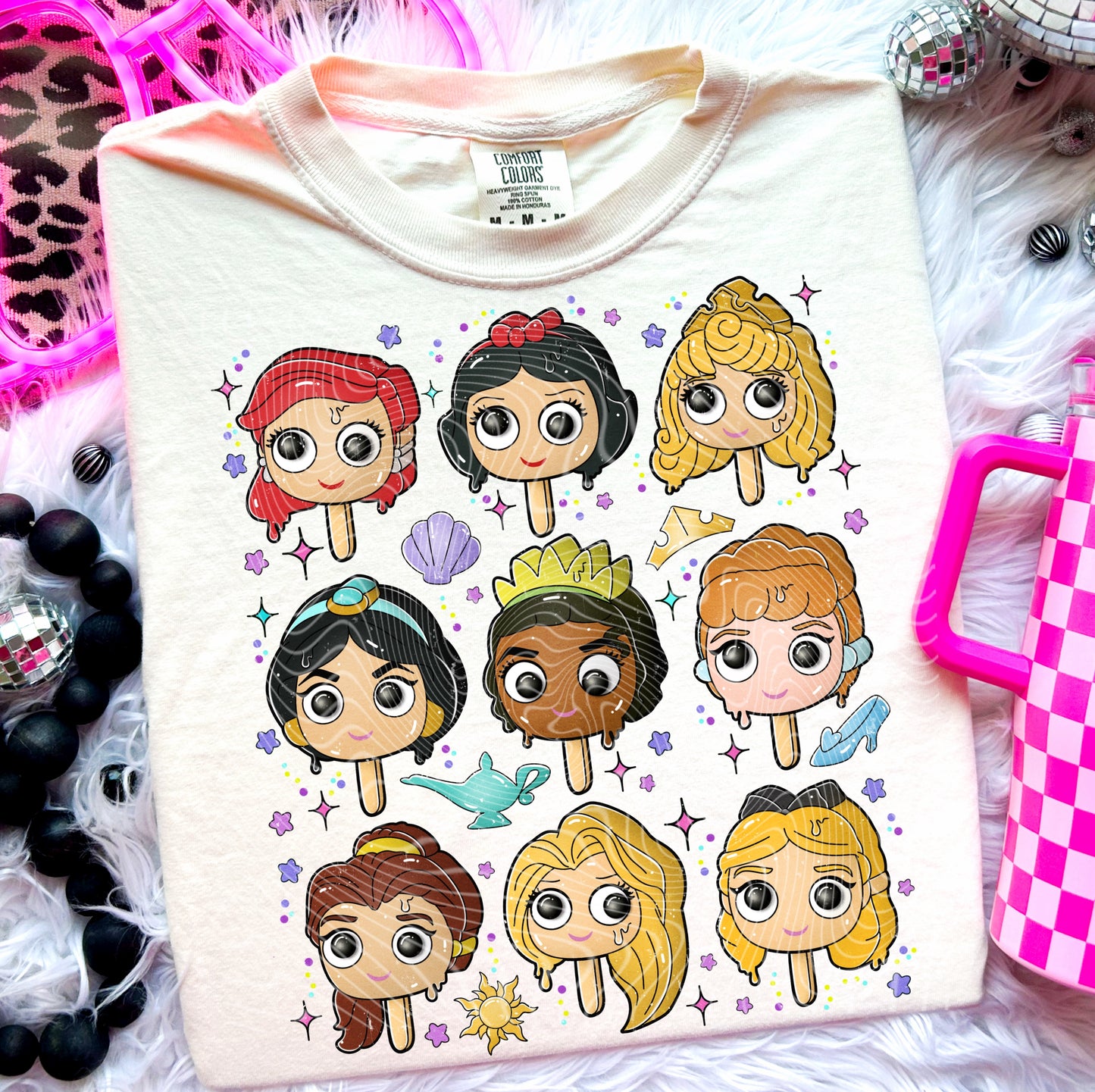 DTF Transfer Fall Halloween Popsicle Design Princesses