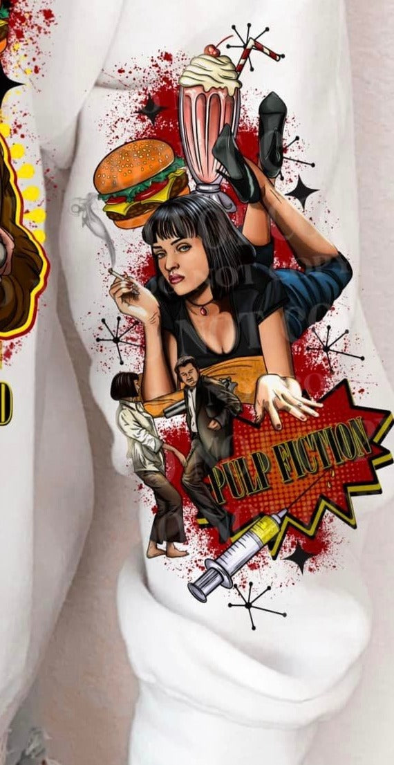 DTF Transfer Fall Halloween Pulp F Vintage