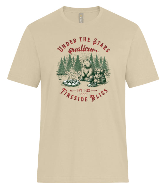 DTF Transfer Qualicum Camping Bear Fireside Bliss Outdoor Adventure