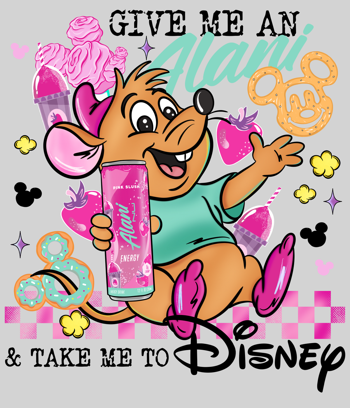 Take Me to Disney - Pink Slush — light grey display background