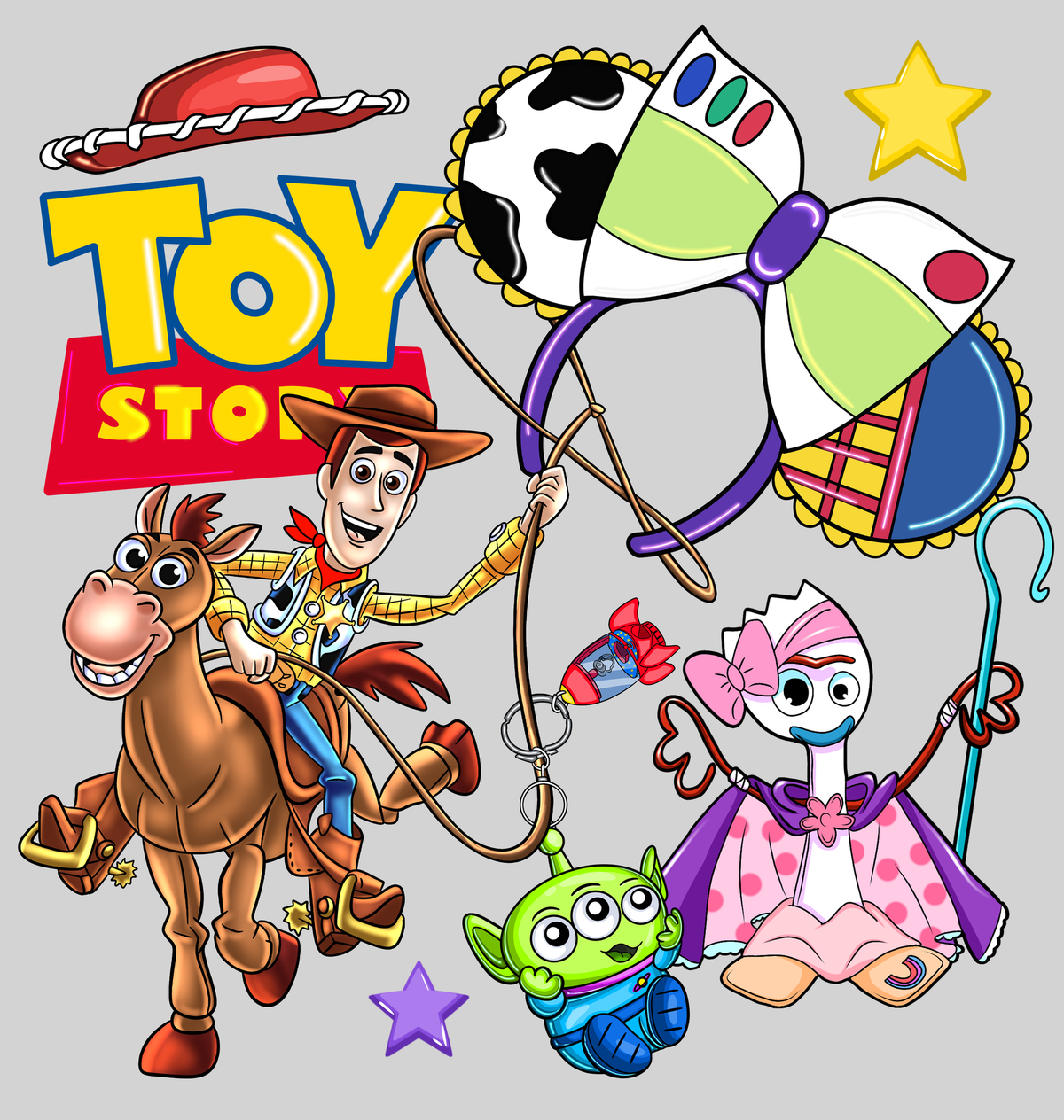 Toy Story — light grey display background