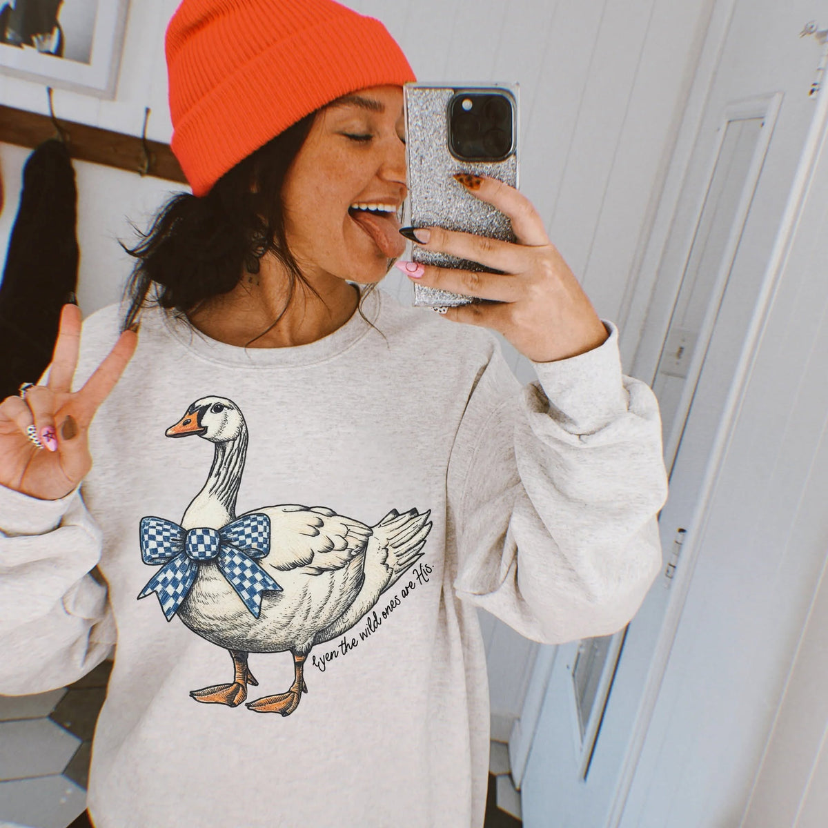 Even the Wild Ones Are His Goose printed garment design mockup