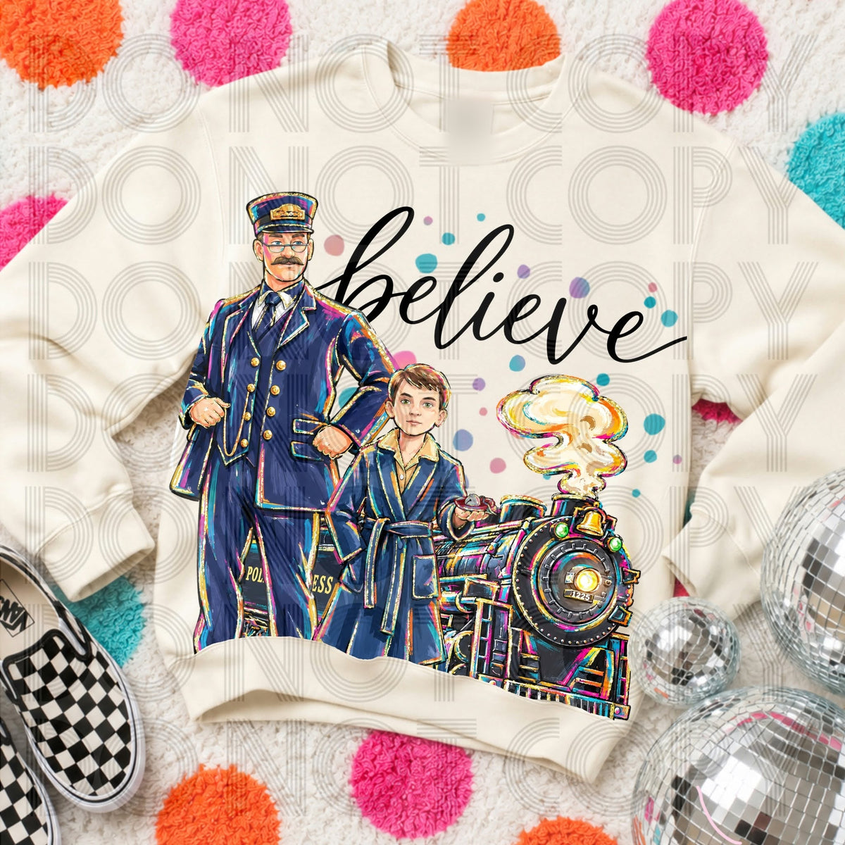 Original product mockup with garment neck tag blurred