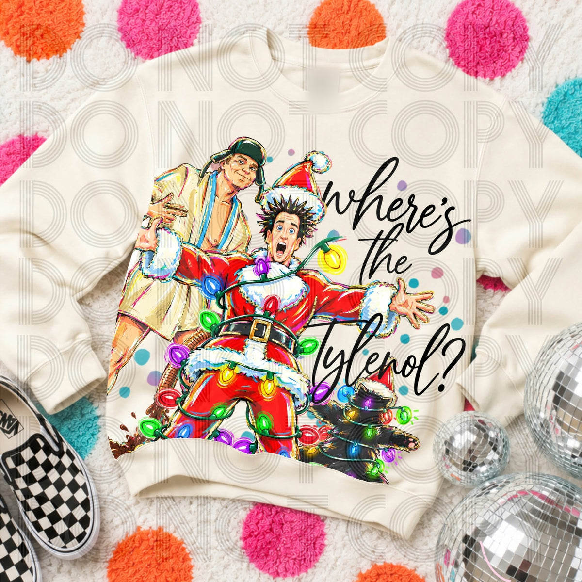Original product mockup with garment brand label blurred