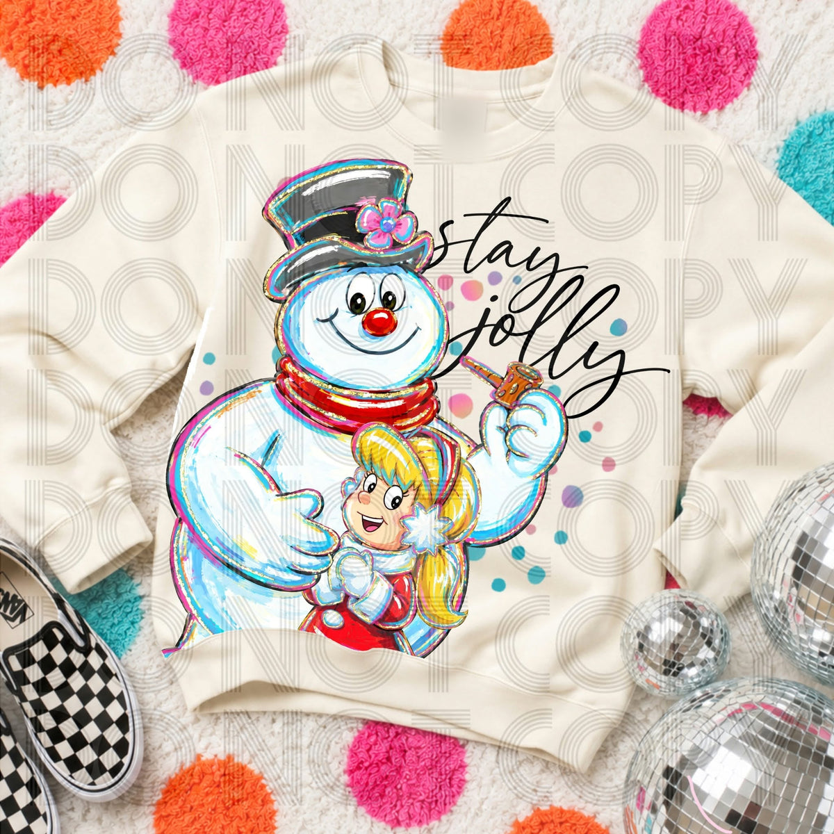 Original product mockup with garment neck tag blurred