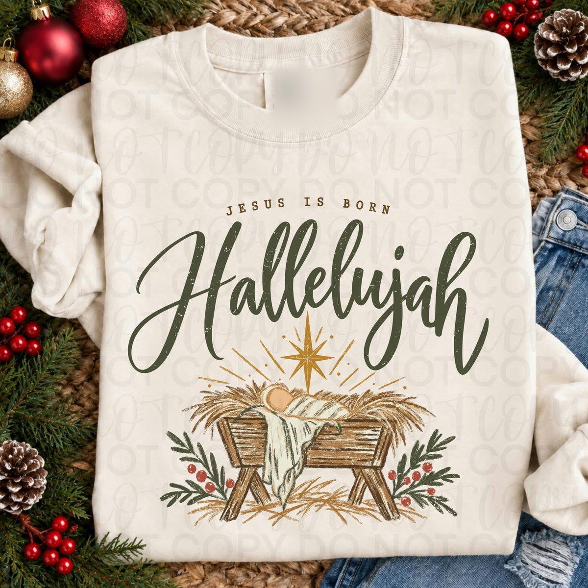 Original product mockup with garment brand label blurred