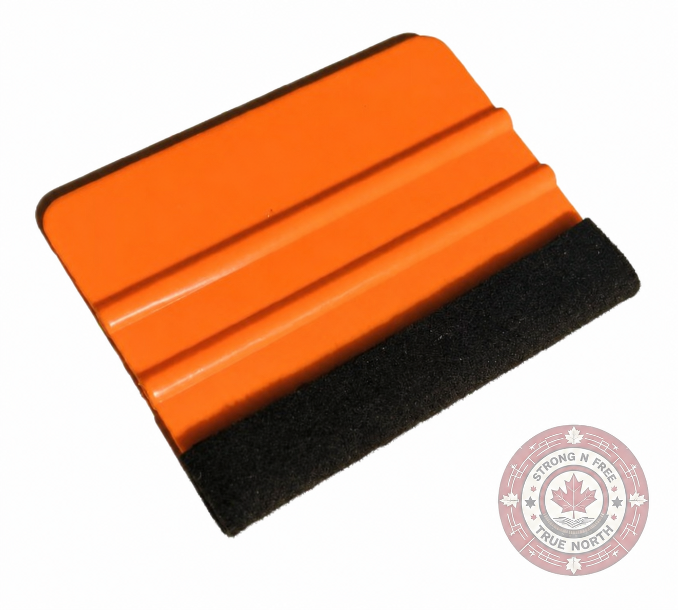 UV DTF application squeegee with Strong N Free watermark