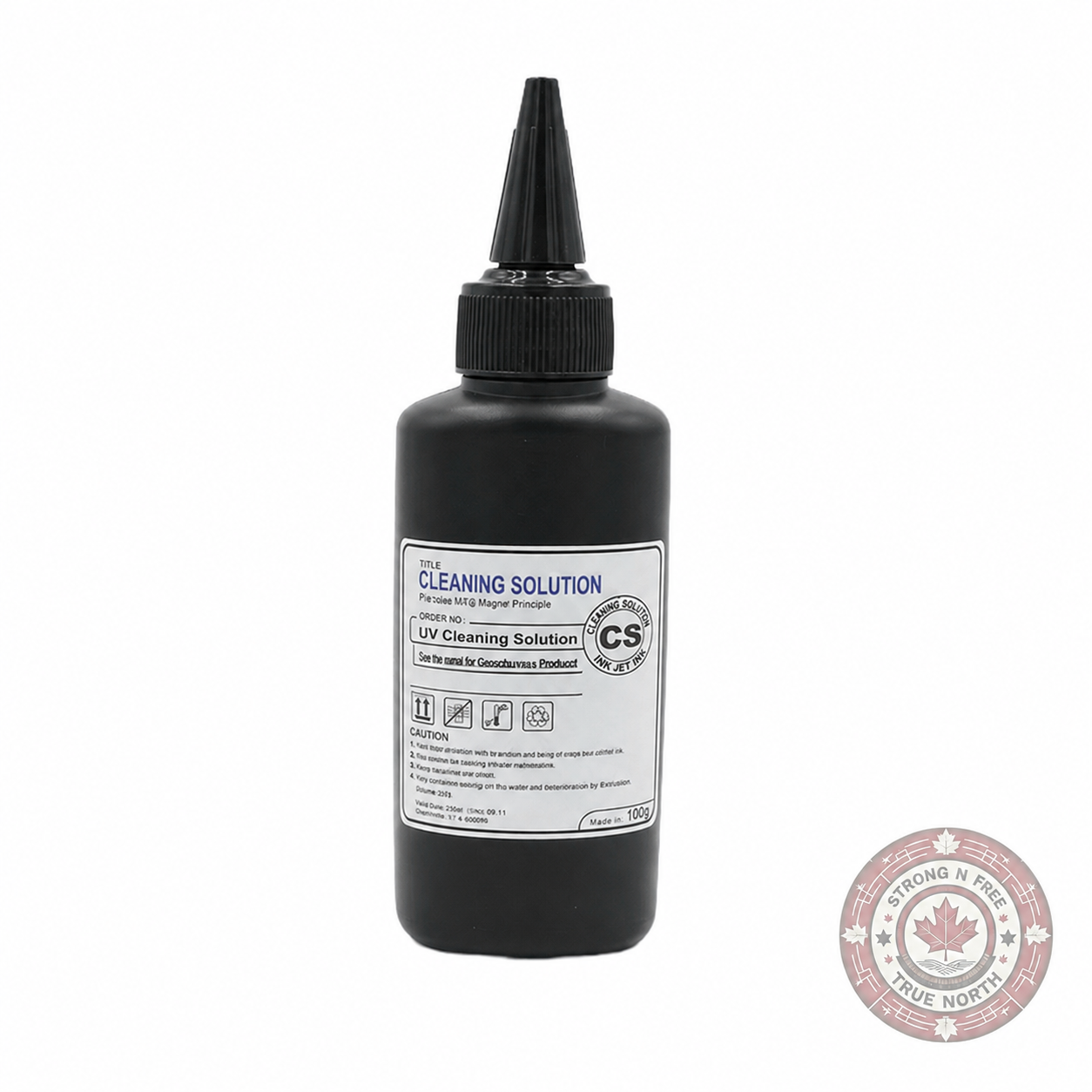 UV DTF printer head cleaning solution with Strong N Free watermark