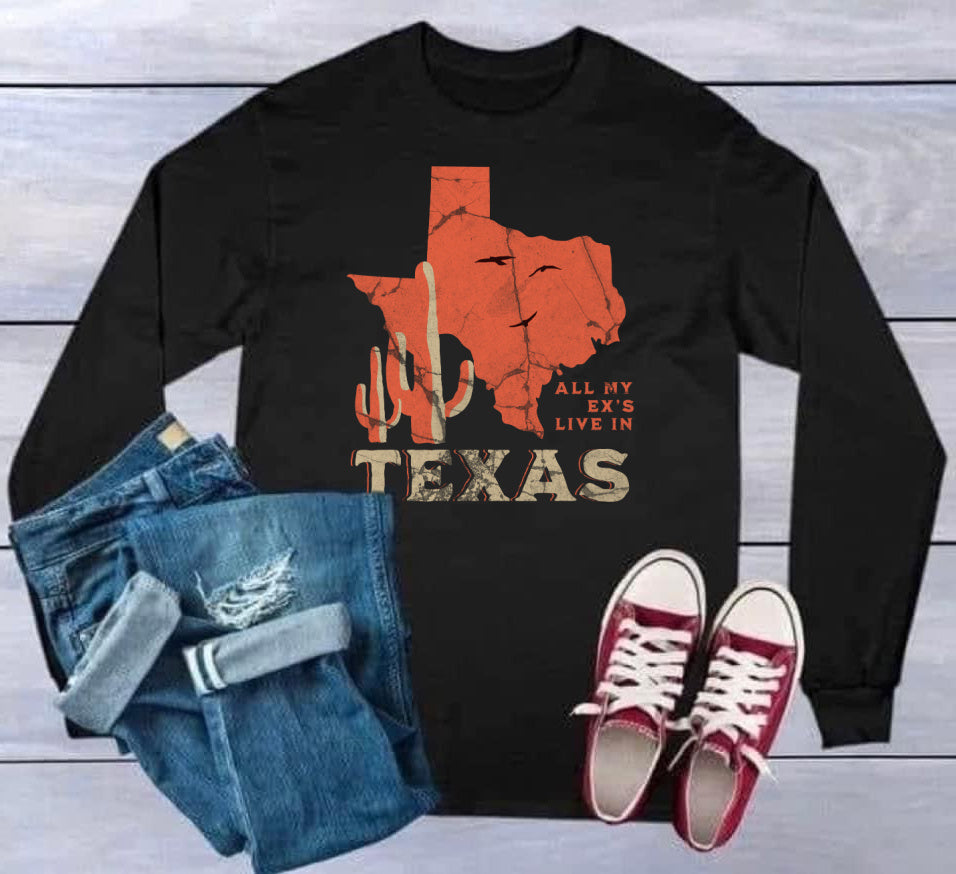 Western Xs in Texas T-Shirt or Sweatshirt Perfect for Any Cowboy or Cowgirl