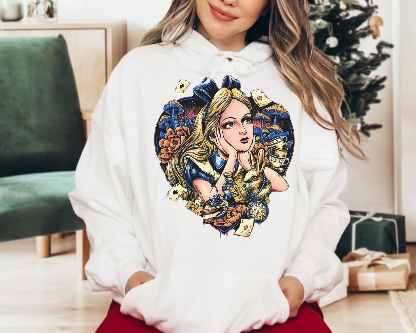 Custom Alice In Wonderland Parody Hoodie or T-Shirt - Fun Cozy Whimsical