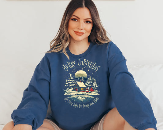 Sweatshirt Hoodies & T-Shirts  Christmas Merry Christmas Village .