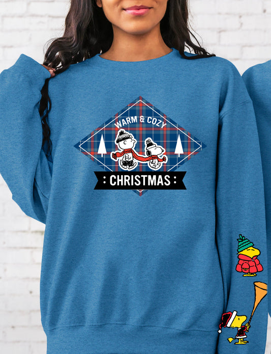 Sweatshirt or T-Shirt  Merry Christmas Snoopy Charlie Brown Jumbo Sleeve Offered .