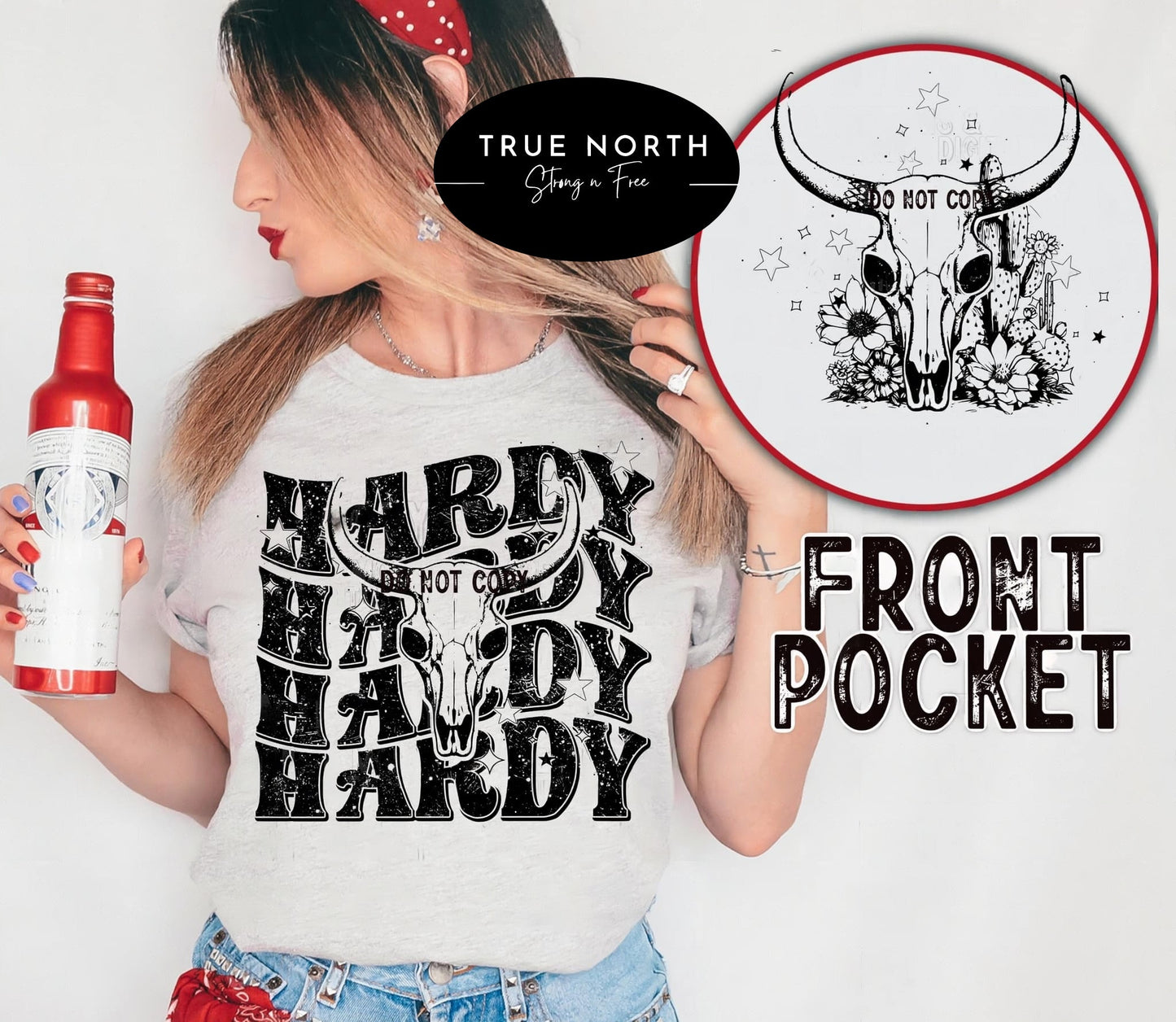 T-Shirt Sweatshirt Country Hardy Skull Skull Vintage .